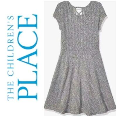 TCPlace Ribbed Sweater Dress Criss Cross Cutout