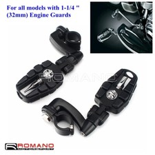 Pedale poggiapiedi Skull Highway 1 1/4" 32 mm angolato lungo protezione motore