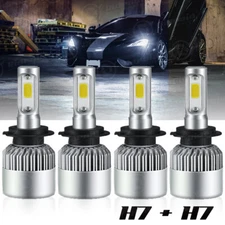4x H7 LED Headlight Bulb Kit High Low Beam 120W 24000LM Super Bright 6000K White