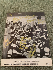 1962 Fort Wayne Komets Team Signed IHL Champions Hockey Program Muskegon Zephyrs