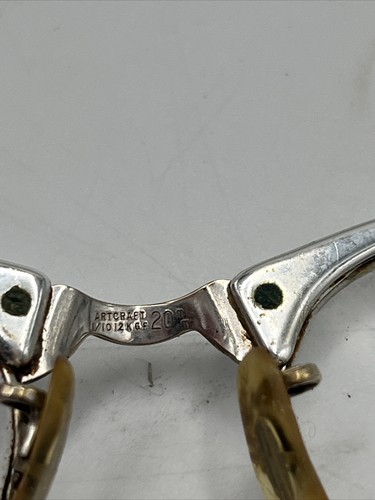 Authentic Art Craft Estate Vintage Cat Eye Frames Aluminum Silver Floral - READ - Picture 8 of 8