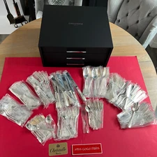 New Cutlery Set 132 Christofle Cluny Metal Plated New Box 4