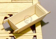 Plus Model 1/48 Big Wooden Rectangular Washtub (2 Wash Tubs) [MODEL KIT] 4018