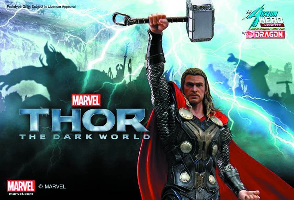 Thor El Mundo Oscuro Thor Héroe de Acción Viñetas Escala 1/9 Marvel Foto 2 de 3