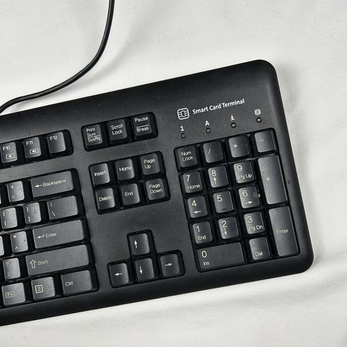 Genuine HP Wired USB Keyboard with Smart Card Reader KUS1206 700847-201 - Picture 4 of 6