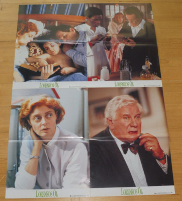 LORENZOS ÖL - 4 Grossfotos A3 ´93 - SUSAN SARANDON Nick Nolte PETER USTINOV