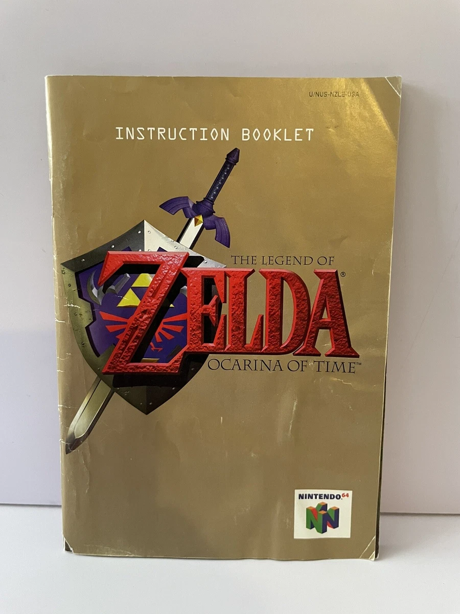 Legend of Zelda N64 Ocarina of Time with Original Box, Manual, and Ad