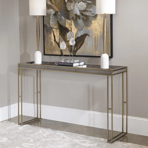 Uttermost 25377 Cardew 54"L Steel Console Table - Charcoal - Picture 6 of 6
