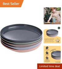 Nourish Perfectly Simple Biodegradable Plates - Stackable & Eco-Friendly 5 Pack