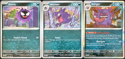 Gastly 048 + Haunter 049 + Gengar 050/088 - Perfect Order - Evolution Set - NM/M