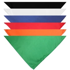 Pack of 9 Triangle Cotton Bandanas - Solid Colors and cotton - 30 in x 20 in x