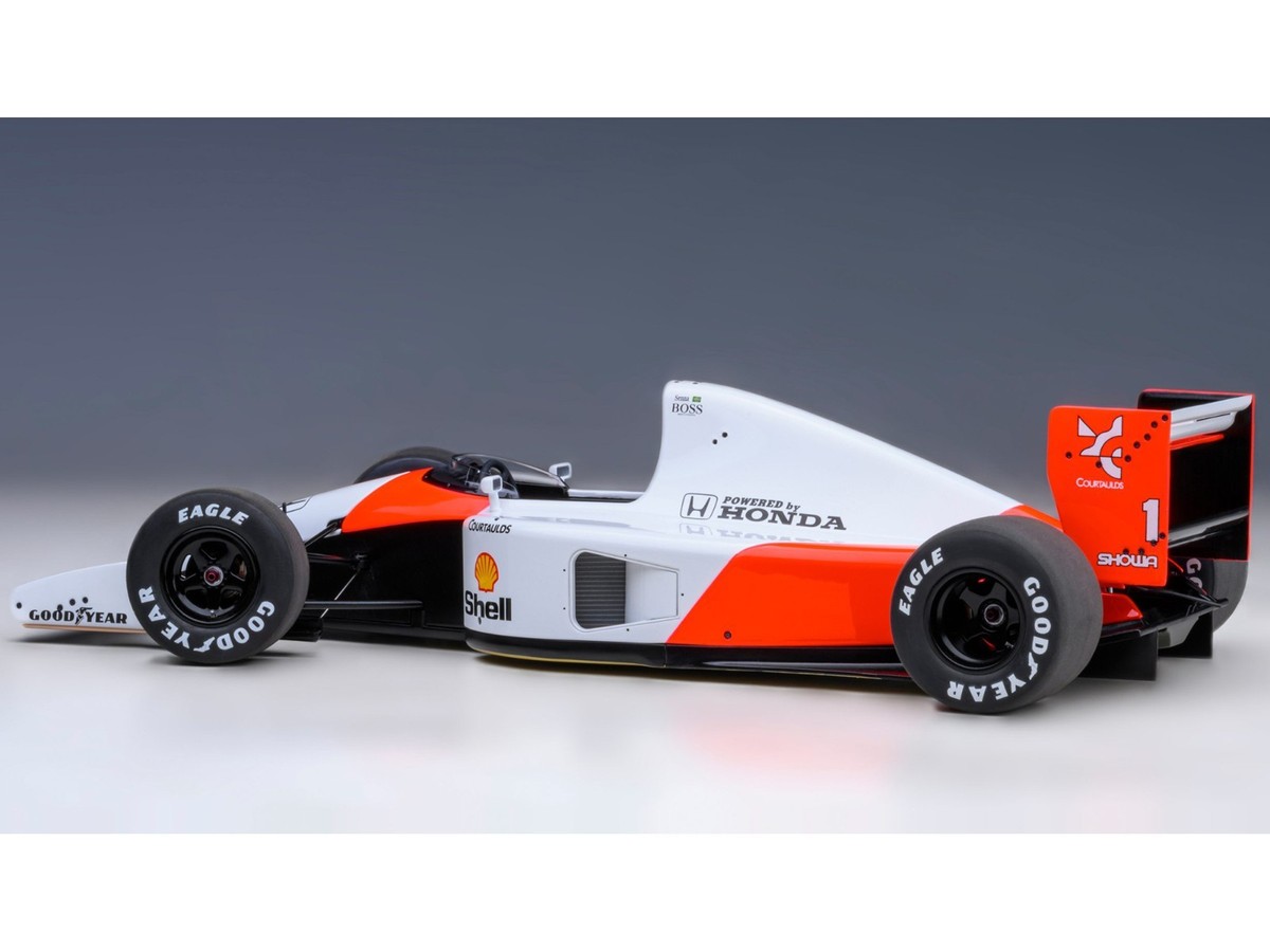 MCLAREN HONDA MP4/6 #1 SENNA 2ND JAPANESE GP 1991 NO LOGO 1/18