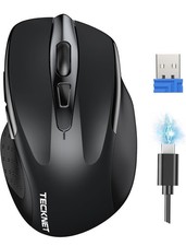 TECKNET Rechargeable Wireless Mouse,Usb-A Silent Mouse, Quiet Click, 6 Adjustabl