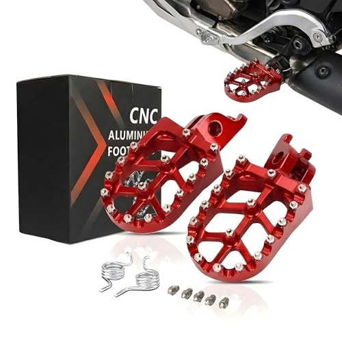Dirt Bike Foot Pegs,CNC Rest Pedal Footpegs for CR125 CR250 02 Small Red - Picture 1 of 6
