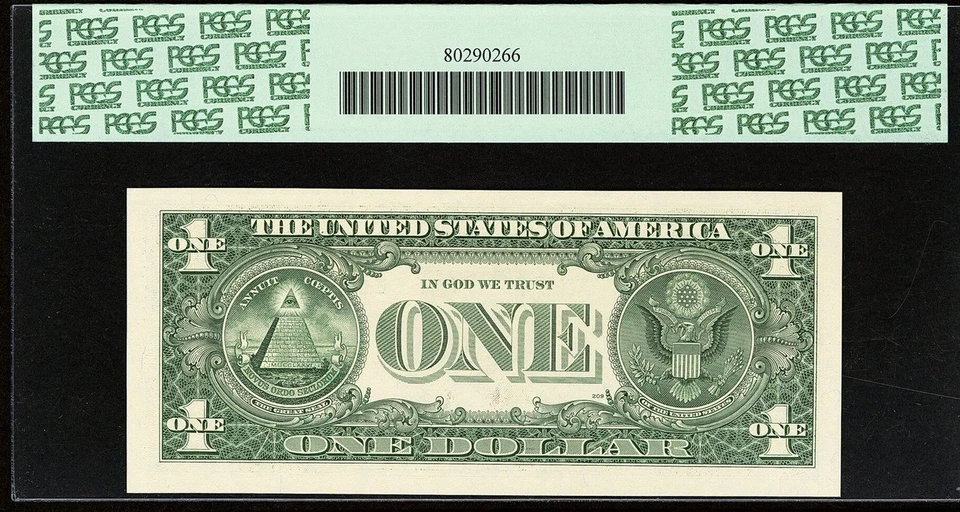 (( LOW # 00001111 QUAD )) True Binary Fancy serial number $1 PCGS 65 PPQ - Image 2 of 2