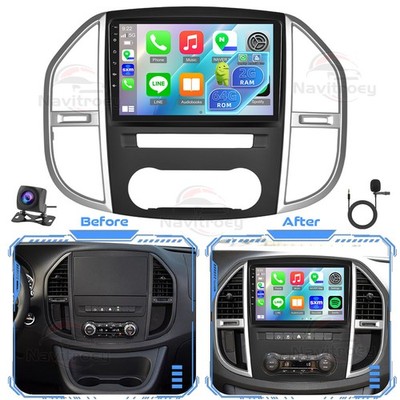 Für Mercedes Benz Vito W447 2014-2020 Autoradio GPS Navi Android 15 CarPlay +Kam