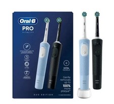Oral-B Vitality Pro Duo Rechargeable Electric Toothbrush - Black & Blue