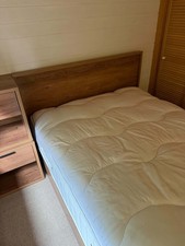 Stockwell Oak Wooden Storage Bed Frame And Matress + Protector  - 4ft6 Double