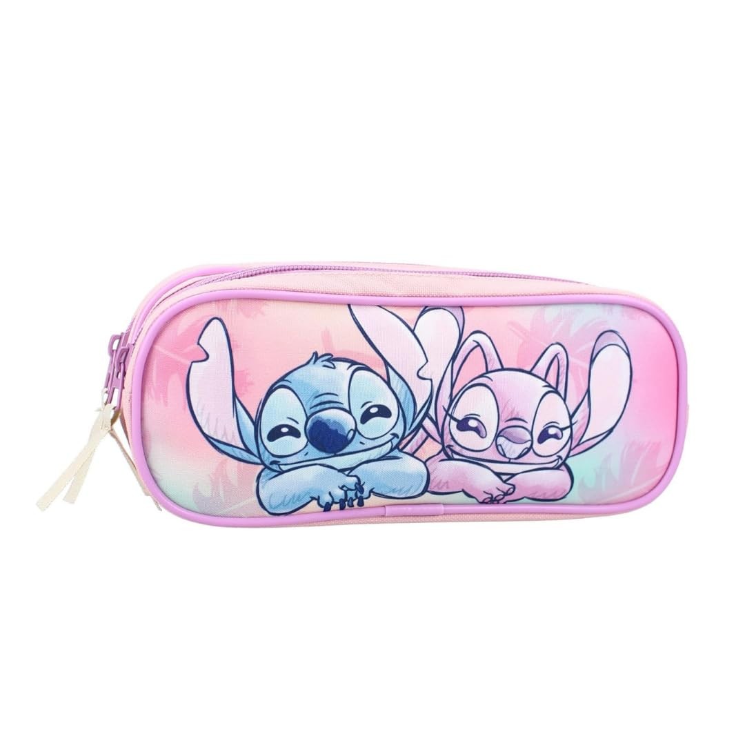 Trousse Stitch Disney double fermeture pour en finir avec les stylos en désordre