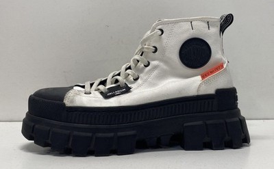 Palladium White/black Solid High Top Sneaker Boot Women 8.5
