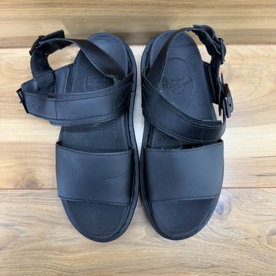 Dr. Martens Voss Sandals Womens 7 Black Chunky Platform Grunge Y2K Punk Festival