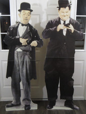Stan Laurel & OIiver Hardy Vintage Life Size Cardboard Cut Out Standups Standees