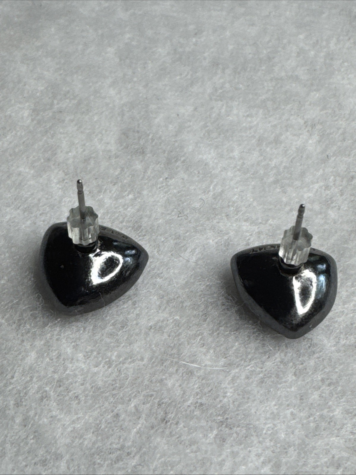 Givenchy Vintage  Crystal Stud Earrings Smoke (green)  Glass Rhinestones thumbnail 4