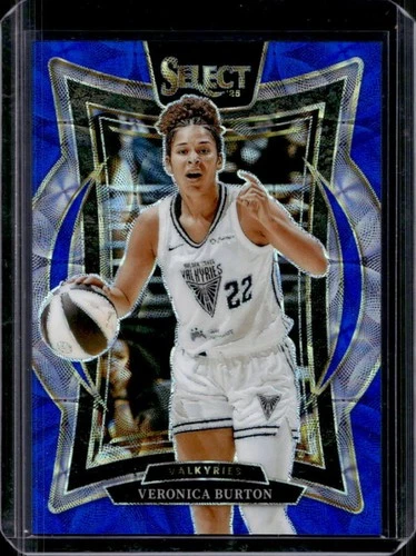 2025 Panini WNBA Select Veronica Burton Concourse Blue Scope Prizm #/199