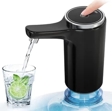 Tobelife Electric Water Pump USB Rechargeable for 2-5 Gallon Jugs – Black