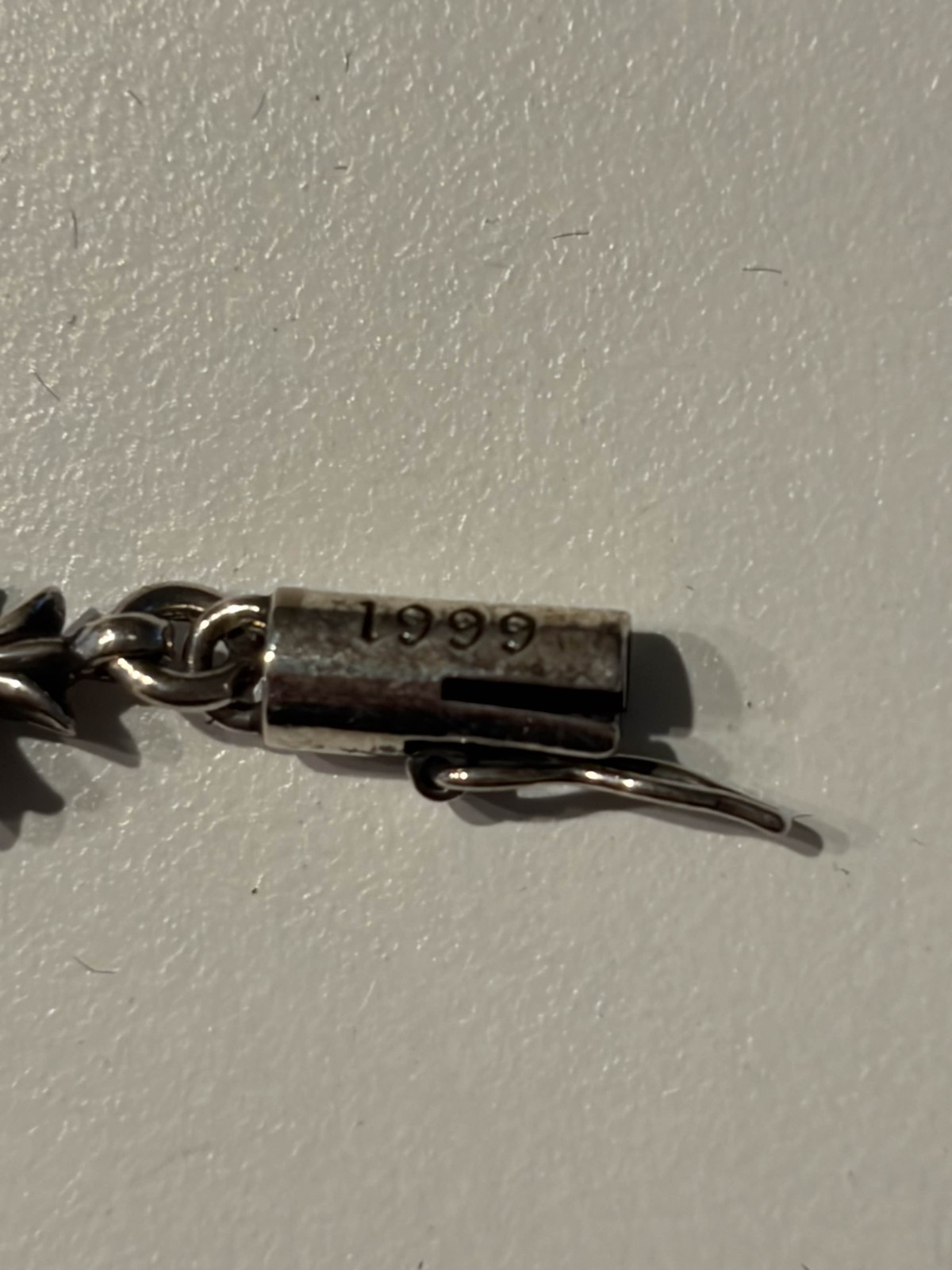 Authentic Chrome Hearts Tiny E Bracelet + CH Pouc… - image 3