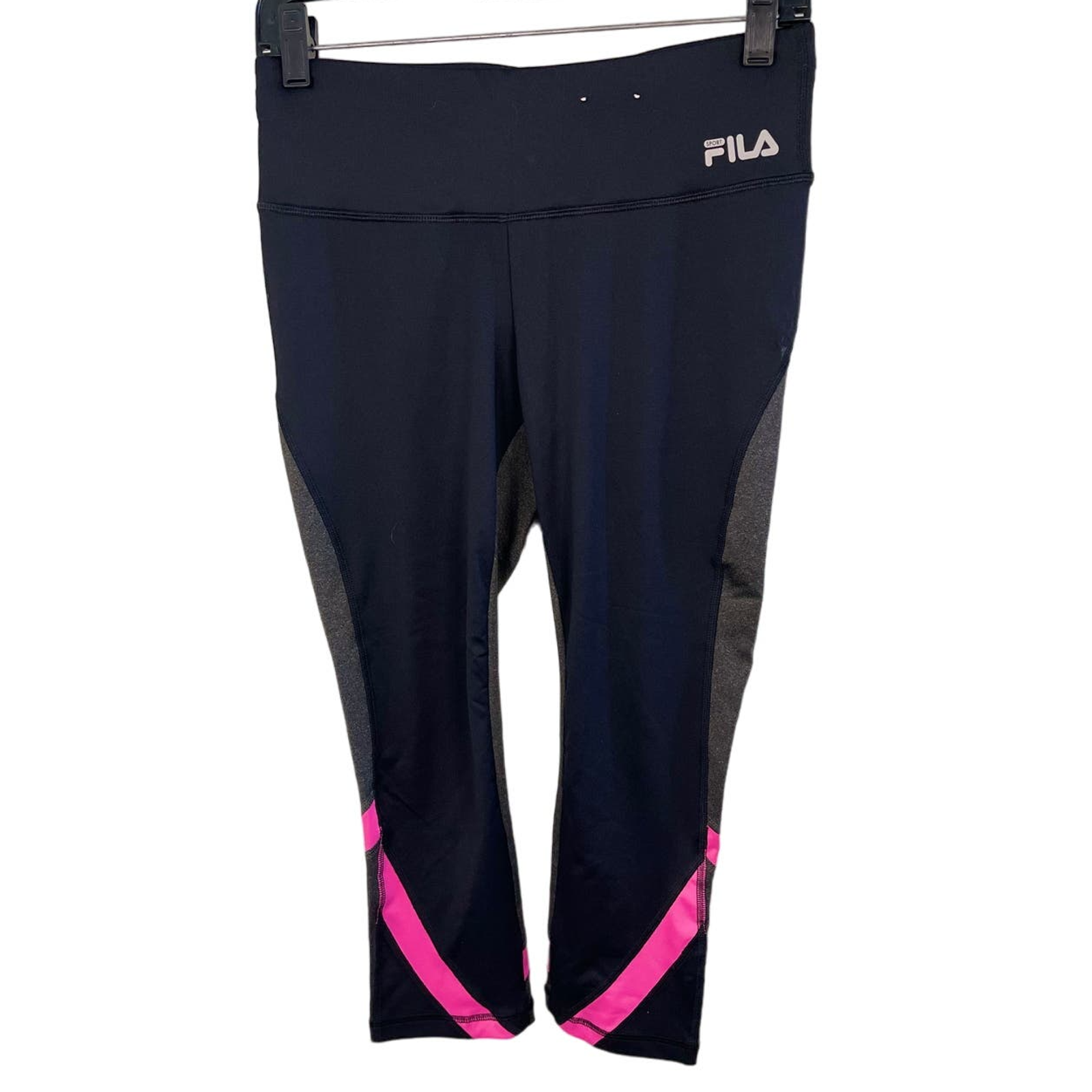 Leggings neri Fila lunghezza ritagliata Fila Sport Live in Motion cravatta vita taglia S