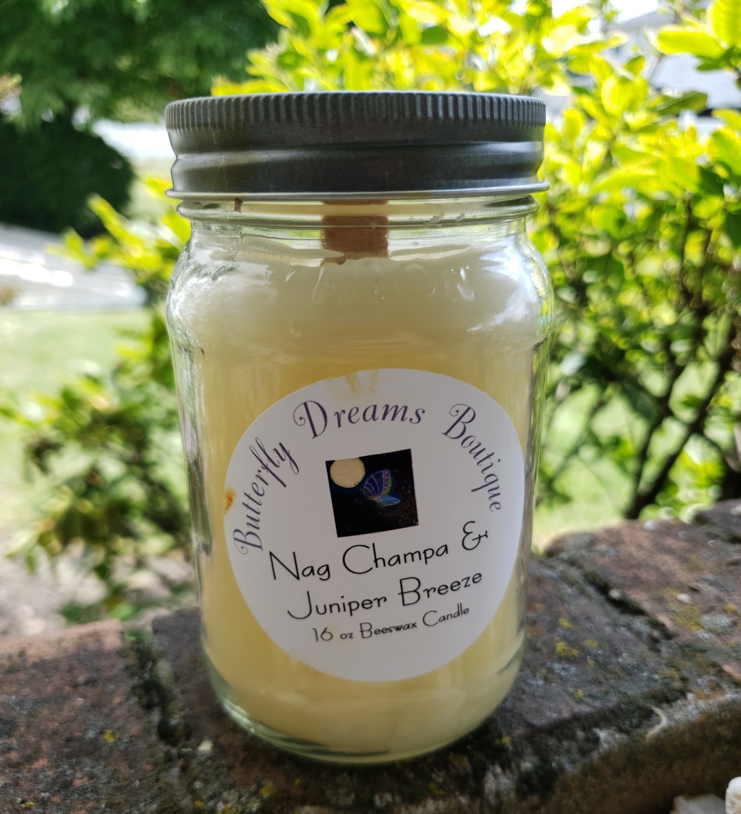 All Natural Woodsy & Spice 16 oz Beeswax Mason Jar candles