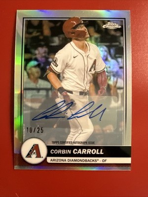 2026 Topps Chrome #39 Corbin Carroll Autograph /25 SSP Arizona Diamondbacks
