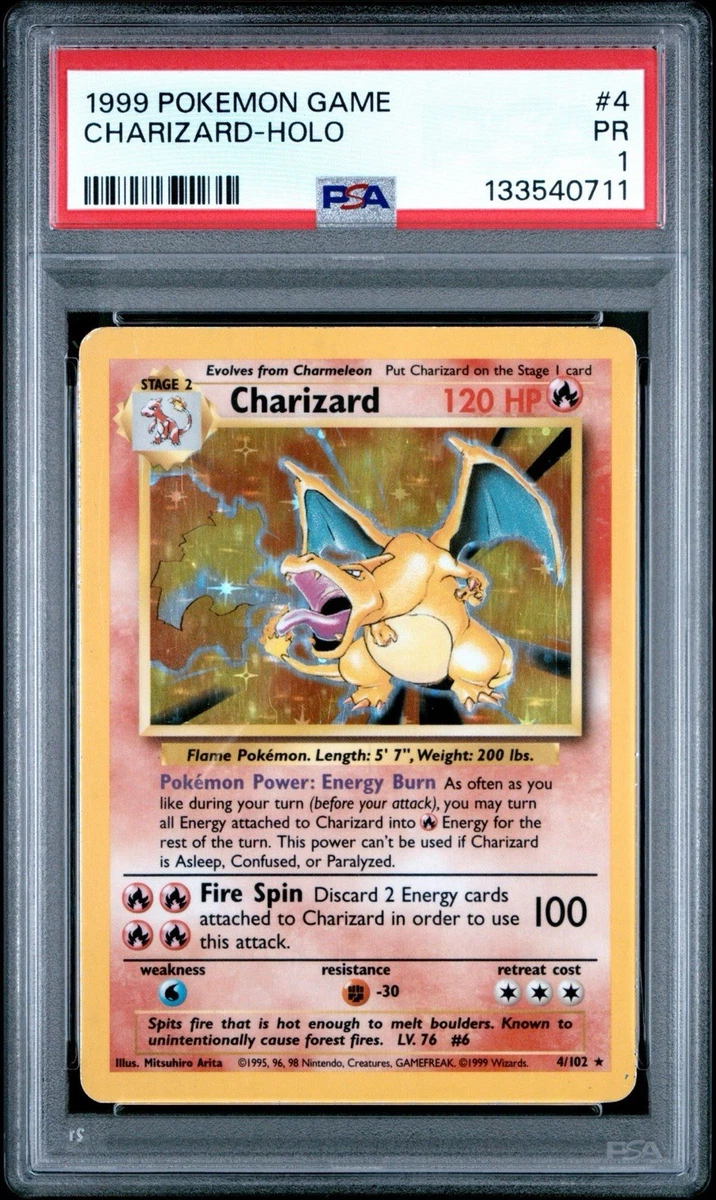 Fire Charizard Pokémon TCG Base Set Individual Collectible Card