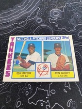 1984 Topps - Team Checklist Ron Guidry, Don Baylor #486 - FREE SHIPPING