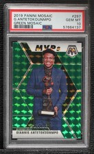 2019 Panini Mosaic MVPs Green Prizm Giannis Antetokounmpo #297 PSA 10 GEM MT 1b0