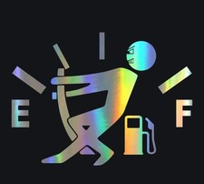 2Pcs Reflective Funny Fuel Tank Stickers, Colorful Decal for Most Car and Truck