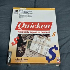 Intuit Quicken 1.01, DOS/Windows, 1992, Tandy SEALED