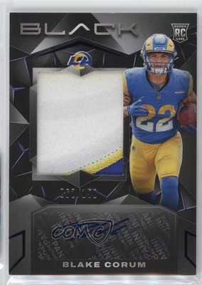 2024 Panini Black Royal 62/150 Blake Corum #219 RPA Rookie Patch Auto RC 4f5