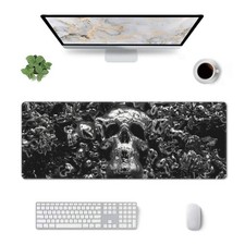 Skull Mouse Pad XL Large Mousepad Non Slip Rubber Base Desk Mat for Laptop Co...