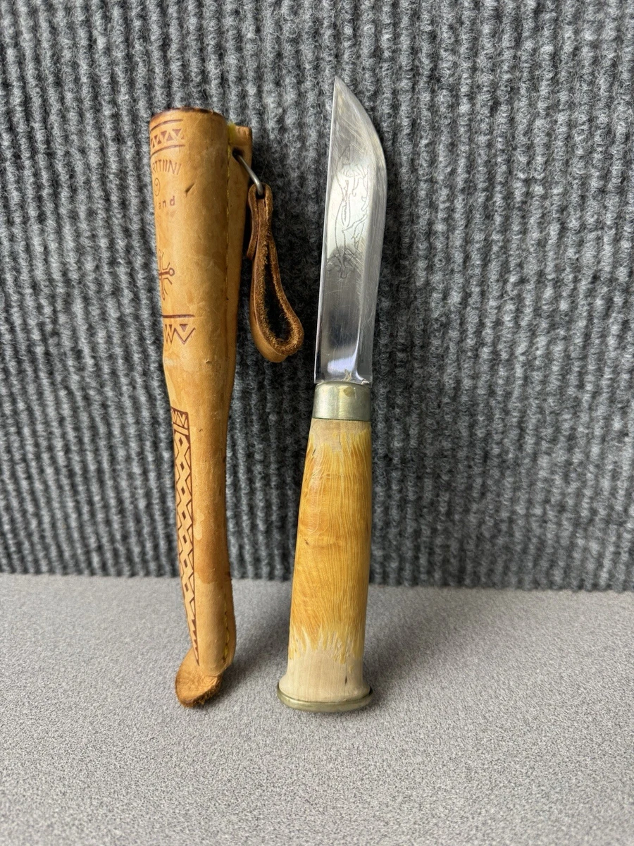 Collectible Vintage Factory Manufactured Fixed Blade Puukko Knives