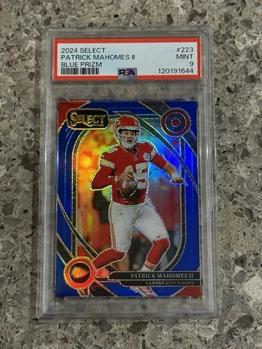 Patrick Mahomes II 2024 Panini Select Blue Prizm Club Level #’d/99 PSA 9 MINT