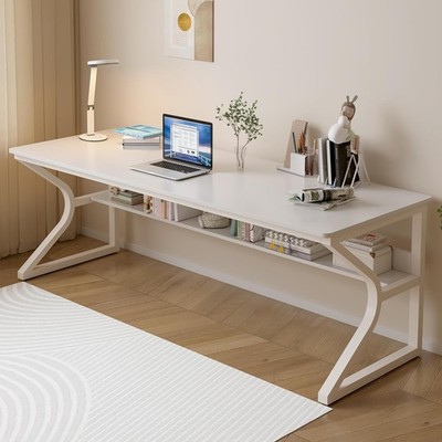 OSCHF Extra Long Desk 71in Double Writing Table Warm White