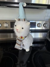 Dan Dee  White Llama Plush Stuffed Animal Toy Heart Shaggy Alpaca