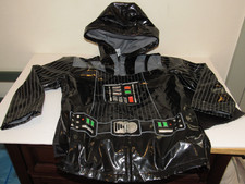 Disney Store Deluxe Darth Vader Boys Sz 5 6 Coat Raincoat w Cape Black NEW NoTag