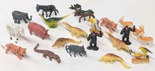 Vintage Lot Assorted Plastic Animals Forest Jungle