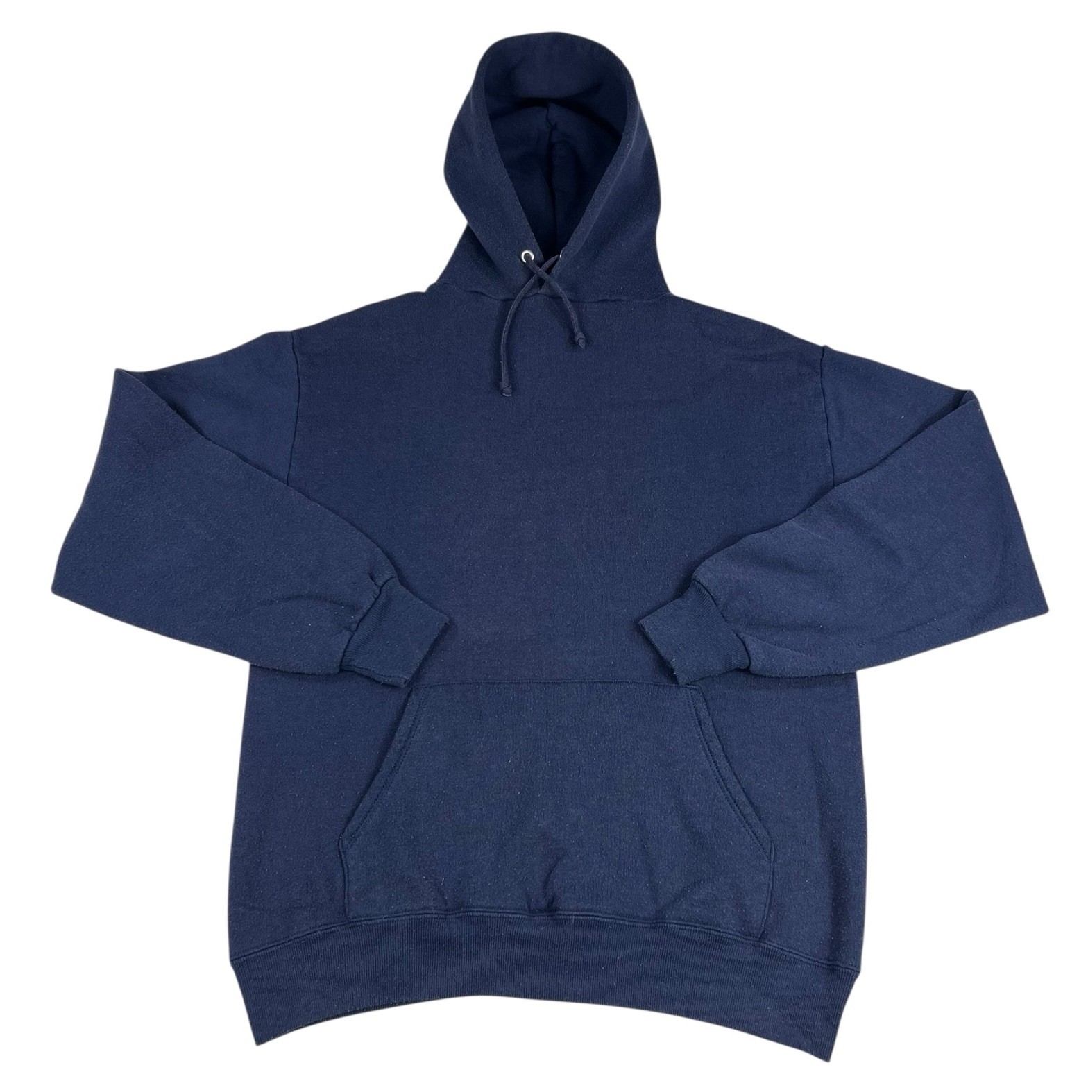 Vintage 80s Jerzees Blank Blue Hoodie Sweatshirt Mens Size Large USA Made