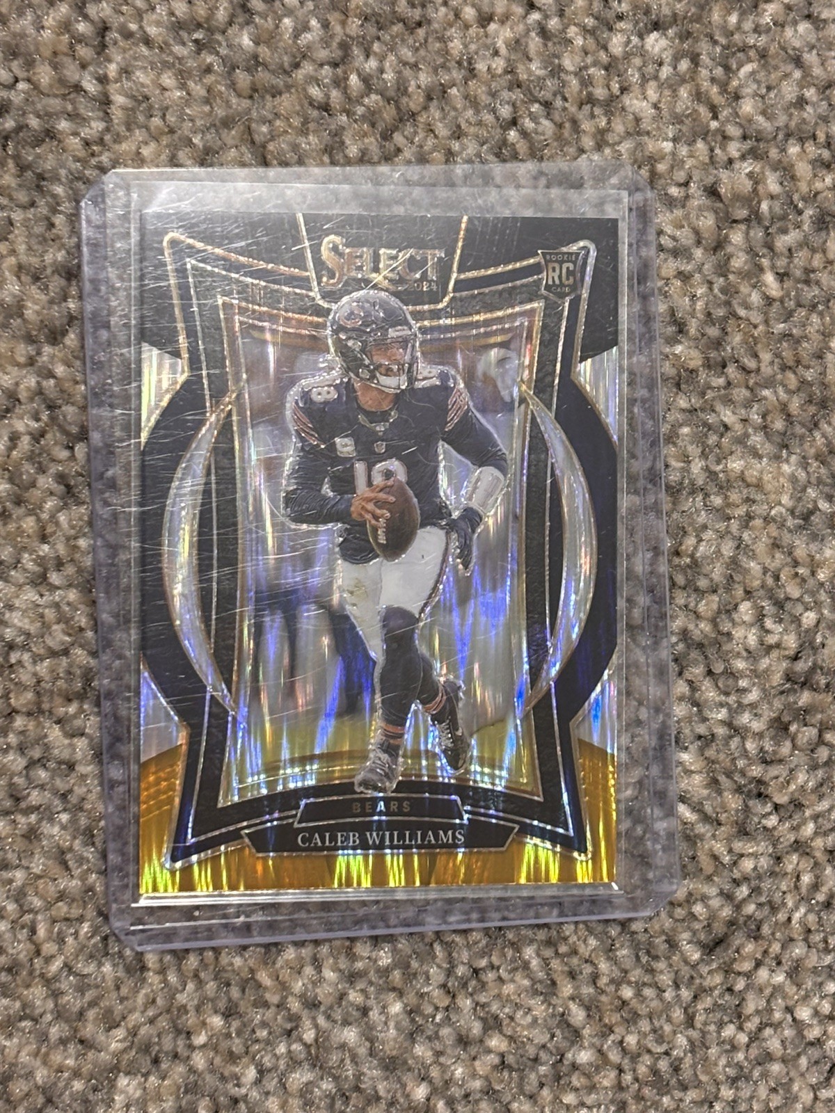 2024 Panini Select - Concourse Caleb Williams #25 Black & Gold Shock Prizm (RC)