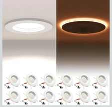 12 Pack 5/6 Inch LED Can Lights with 2000K Night Light 5CCT Dimmable 1200LM