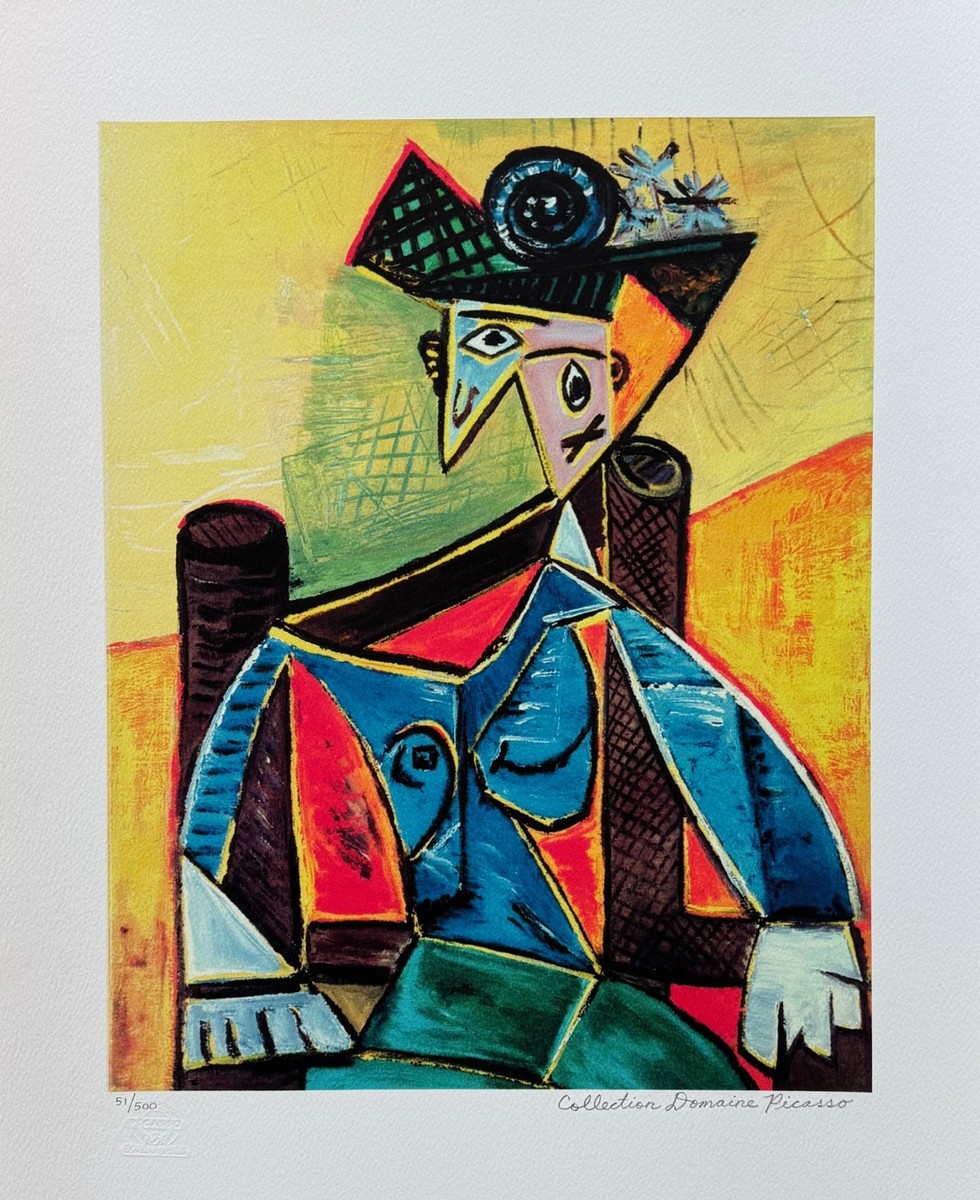Pablo Picasso SEATED WOMAN Estate Signed Stamped & Numbered Giclee